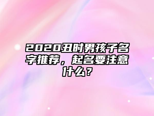 2020丑时男孩子名字推荐，起名要注意什么？