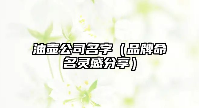 油壶公司名字（品牌命名灵感分享）