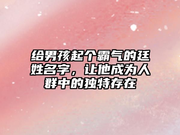 给男孩起个霸气的廷姓名字，让他成为人群中的独特存在