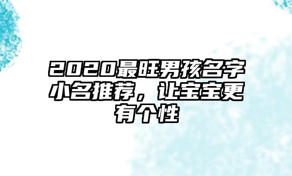 2020最旺男孩名字小名推荐，让宝宝更有个性