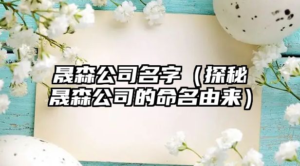 晟森公司名字（探秘晟森公司的命名由来）