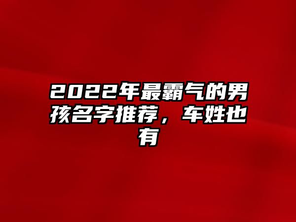 2022年最霸气的男孩名字推荐，车姓也有