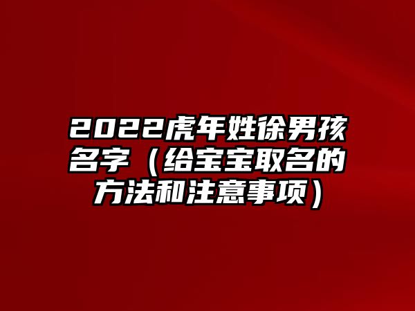 2022虎年姓徐男孩名字（给宝宝取名的方法和注意事项）