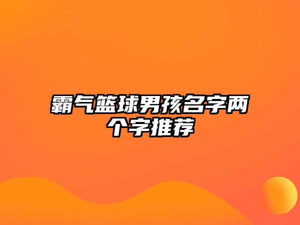 霸气篮球男孩名字两个字推荐