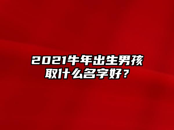 2021牛年出生男孩取什么名字好？