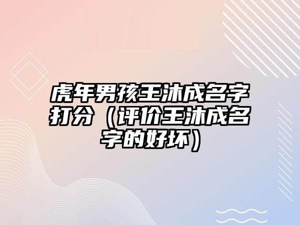 虎年男孩王沐成名字打分（评价王沐成名字的好坏）