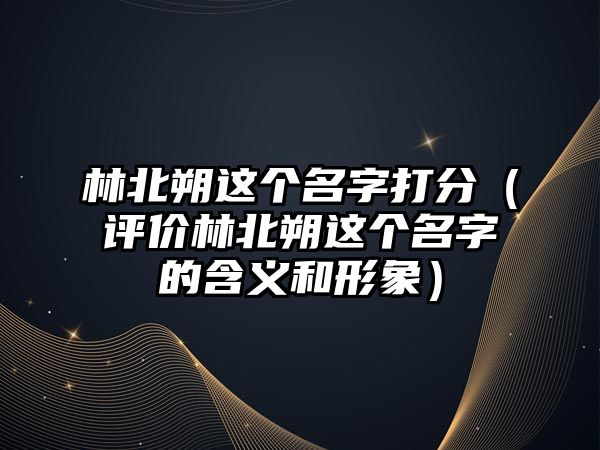 林北朔这个名字打分（评价林北朔这个名字的含义和形象）