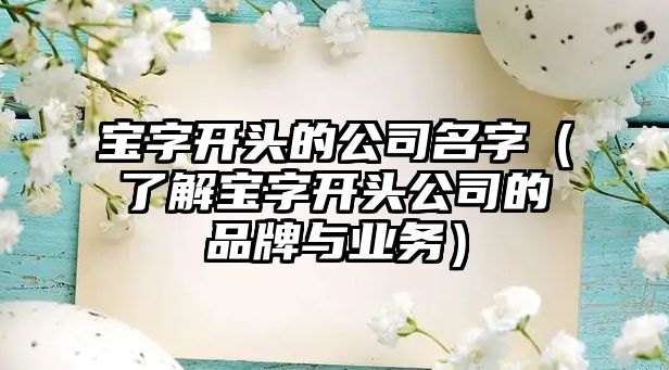 宝字开头的公司名字（了解宝字开头公司的品牌与业务）