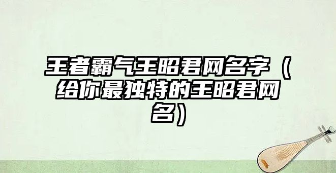 王者霸气王昭君网名字（给你最独特的王昭君网名）