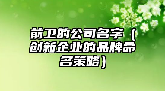 前卫的公司名字（创新企业的品牌命名策略）