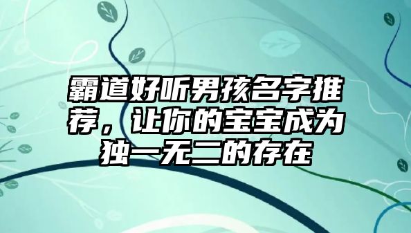 霸道好听男孩名字推荐，让你的宝宝成为独一无二的存在