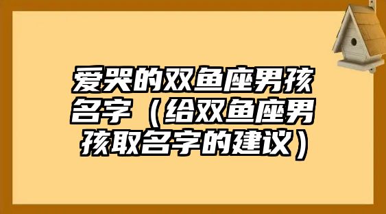 爱哭的双鱼座男孩名字（给双鱼座男孩取名字的建议）