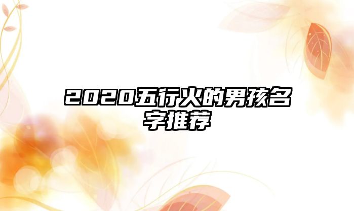 2020五行火的男孩名字推荐