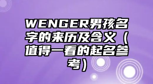 WENGER男孩名字的来历及含义（值得一看的起名参考）