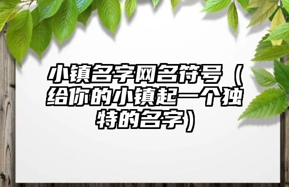 小镇名字网名符号（给你的小镇起一个独特的名字）