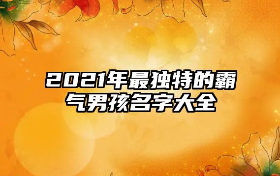 2021年最独特的霸气男孩名字大全