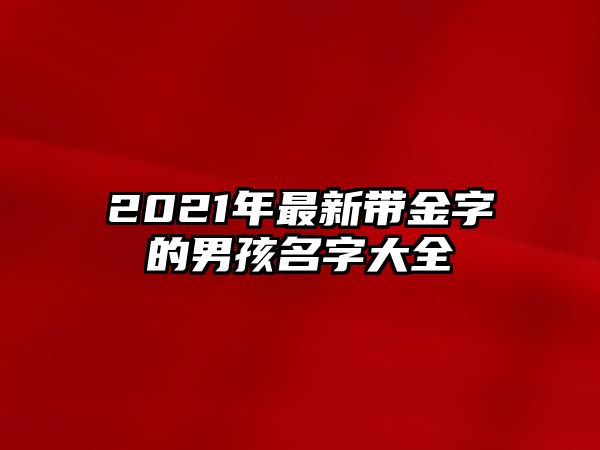 2021年最新带金字的男孩名字大全