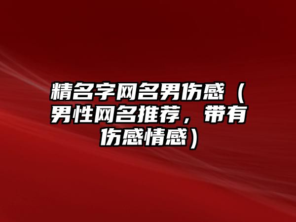 精名字网名男伤感（男性网名推荐，带有伤感情感）