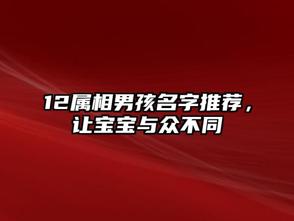 12属相男孩名字推荐，让宝宝与众不同