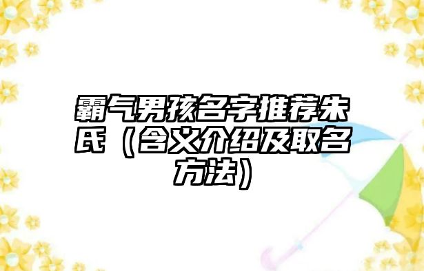 霸气男孩名字推荐朱氏（含义介绍及取名方法）