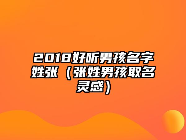 2018好听男孩名字姓张（张姓男孩取名灵感）