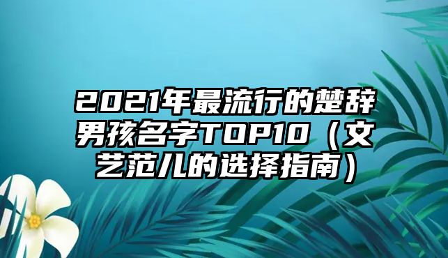 2021年最流行的楚辞男孩名字TOP10（文艺范儿的选择指南）