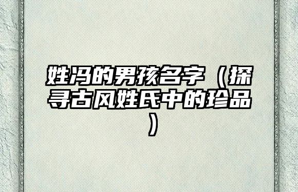 姓冯的男孩名字（探寻古风姓氏中的珍品）