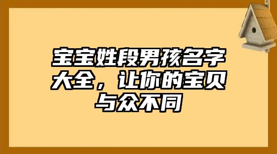 宝宝姓段男孩名字大全，让你的宝贝与众不同