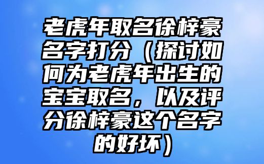 老虎年取名徐梓豪名字打分（探讨如何为老虎年出生的宝宝取名，以及评分徐梓豪这个名字的好坏）