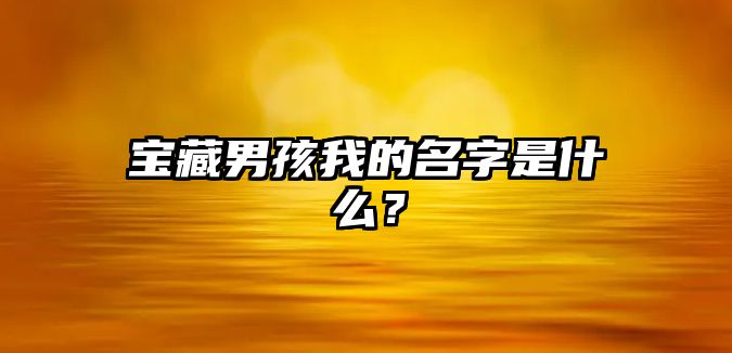 宝藏男孩我的名字是什么？