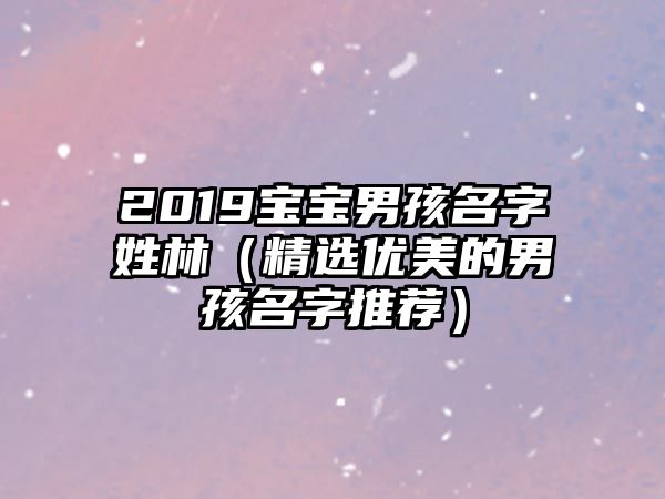 2019宝宝男孩名字姓林（精选优美的男孩名字推荐）