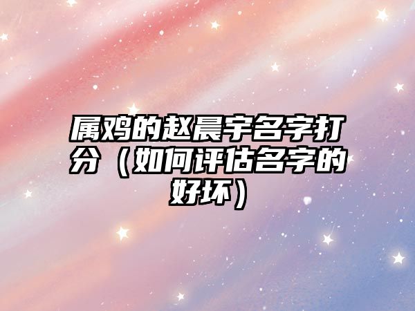 属鸡的赵晨宇名字打分（如何评估名字的好坏）