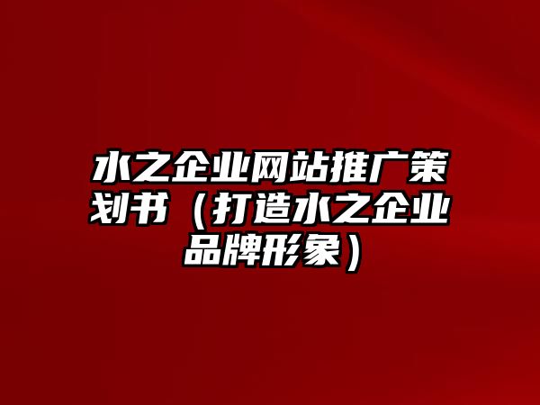 水之企业网站推广策划书（打造水之企业品牌形象）