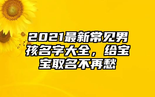 2021最新常见男孩名字大全，给宝宝取名不再愁