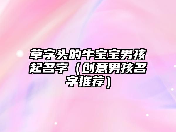 草字头的牛宝宝男孩起名字（创意男孩名字推荐）