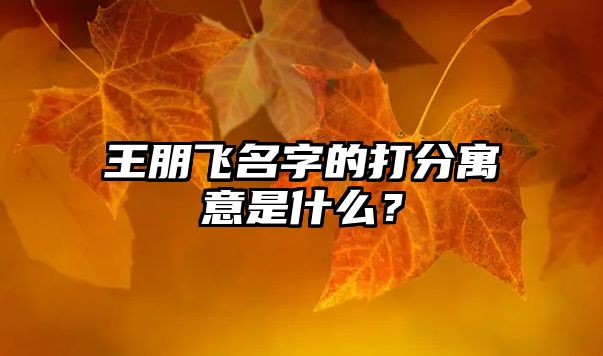 王朋飞名字的打分寓意是什么？