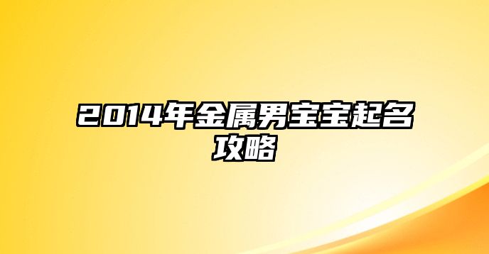 2014年金属男宝宝起名攻略