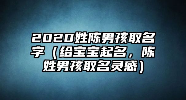 2020姓陈男孩取名字（给宝宝起名，陈姓男孩取名灵感）