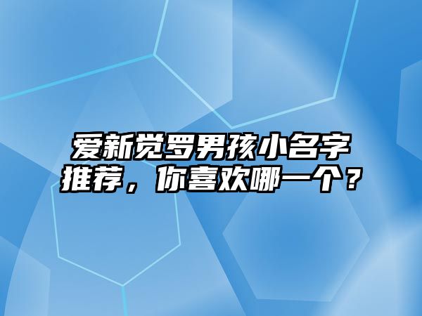 爱新觉罗男孩小名字推荐，你喜欢哪一个？