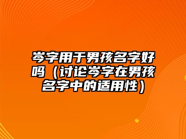 岑字用于男孩名字好吗（讨论岑字在男孩名字中的适用性）