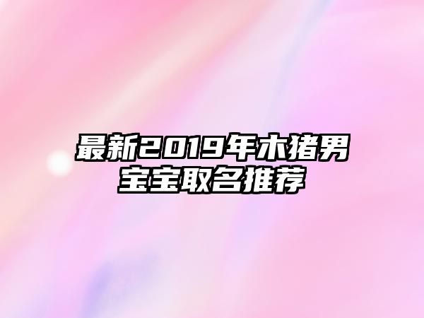 最新2019年木猪男宝宝取名推荐