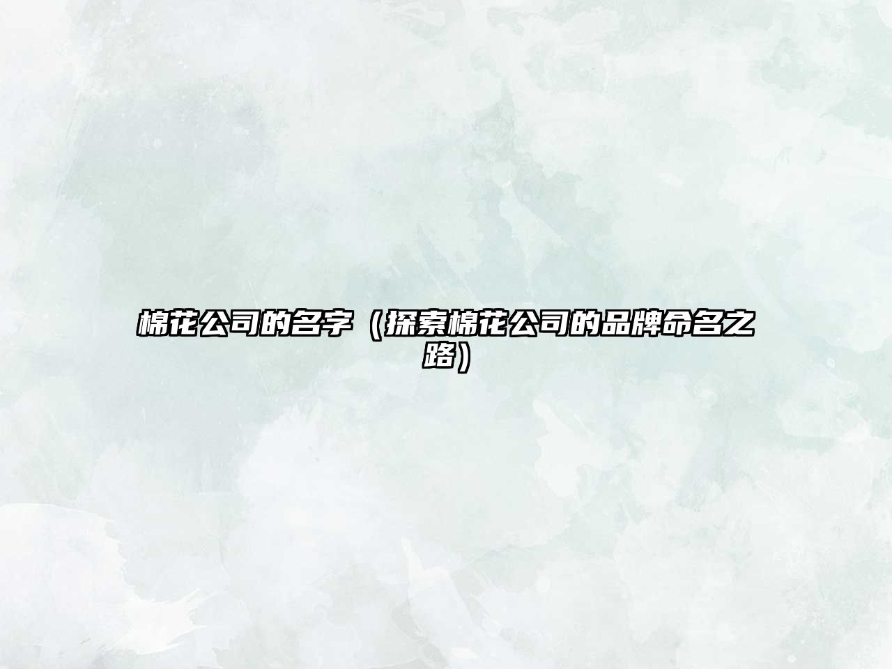 棉花公司的名字（探索棉花公司的品牌命名之路）