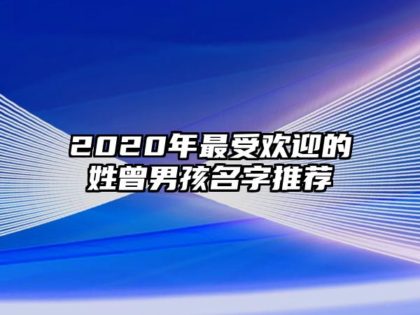 2020年最受欢迎的姓曾男孩名字推荐