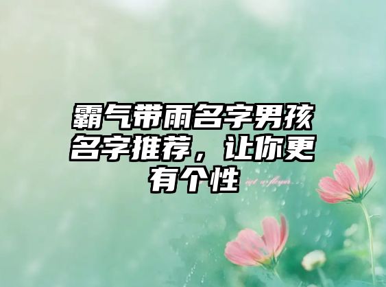 霸气带雨名字男孩名字推荐，让你更有个性