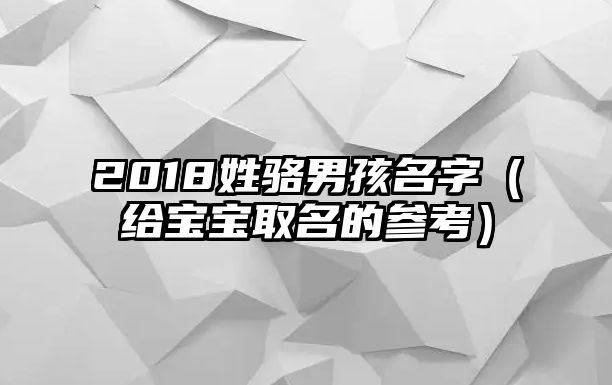 2018姓骆男孩名字（给宝宝取名的参考）