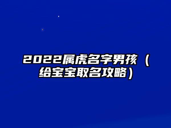 2022属虎名字男孩（给宝宝取名攻略）