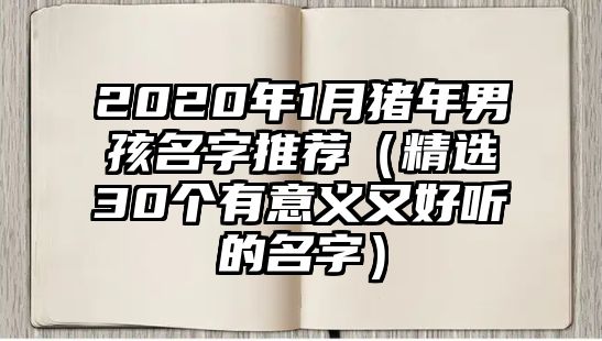 2020年1月猪年男孩名字推荐（精选30个有意义又好听的名字）