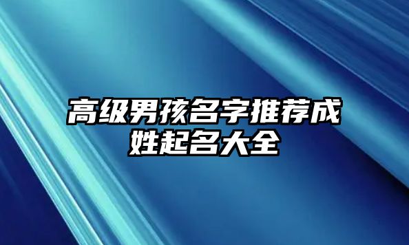 高级男孩名字推荐成姓起名大全