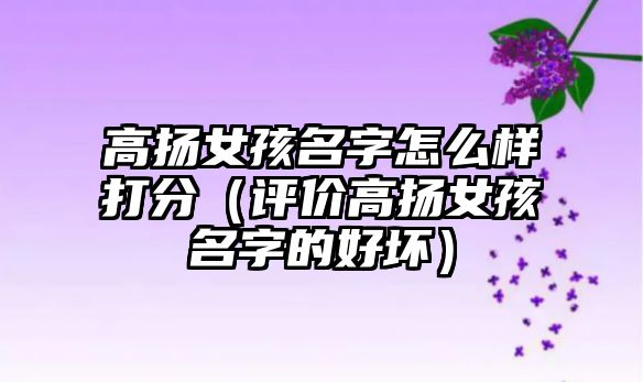 高扬女孩名字怎么样打分（评价高扬女孩名字的好坏）