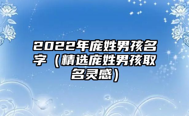 2022年庞姓男孩名字（精选庞姓男孩取名灵感）